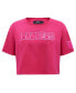 ფოტო #2 პროდუქტის Women's New York Rangers Triple Pink Cropped Boxy T-shirt