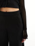 JDY high wasted wide leg trouser in black