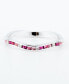 ფოტო #1 პროდუქტის Pink Multi Crystal Stackable ring in Sterling Silver