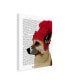 Фото #2 товара Fab Funky German Shepherd in Red Woolly Hat Canvas Art - 15.5" x 21"