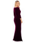 Фото #2 товара Women's V-Neck Ruffle-Front Long-Sleeve Gown