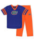 ფოტო #1 პროდუქტის Infant Boys and Girls Royal, Orange Florida Gators Red Zone Jersey and Pants Set