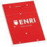 Notepad ENRI Red A6 80 Sheets 4 mm (10 Units)