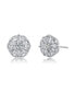 ფოტო #1 პროდუქტის White Gold Plated Cubic Zirconia Stud Earrings