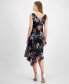 Фото #2 товара Petite Floral-Print Sleeveless Midi Dress