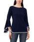 ფოტო #1 პროდუქტის Women's Bell-Sleeve Top