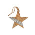 Фото #1 товара Новогоднее украшение Звезда 17 x 2,5 x 34 cm Серебристый Деревянный
