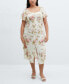 Фото #6 товара Women's Buttoned Linen-Blend Dress