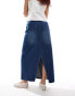 Фото #2 товара DTT denim maxi skirt in mid blue wash