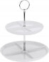 Фото #1 товара Excellent Houseware Patera porcelanowa z 2 poziomami, 26 cm, biała