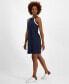 Фото #3 товара Women's Contrast-Trim Sleeveless Sneaker Dress