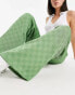 Urban Revivo checkerboard trousers in green