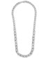 ფოტო #3 პროდუქტის Men's Diamond Link 20" Chain Necklace (1 ct. t.w.) in Sterling Silver