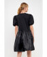 Women's Mixed Media Organza Mini Dress