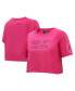 Фото #1 товара Women's Tampa Bay Lightning Triple Pink Cropped Boxy T-shirt