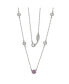 ფოტო #1 პროდუქტის Pink Sapphire & Lab-Grown White Sapphire 5 Stone Station Necklace in Sterling Silver by Suzy Levian