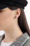 Women steel earrings with crystal SKJ0836040
