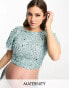 Фото #1 товара Beauut Maternity Bridesmaid embellished top with flutter back in ice blue