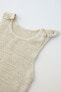 Purl knit dungarees
