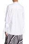 Фото #2 товара TOV 161517 Women's Long Pleated Tie-Sleeve Blouse Cotton Blend White Sz. 42