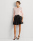 Women's Mini Leather A-Line Skirt
