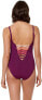 Bleu Rod Beattie Women's 189557 Lace Down Mio One Piece Swimsuit Size 12