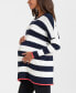 Фото #4 товара Women's Bold Stripe Cotton Knit Maternity and Nursing Jumper