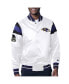 Фото #1 товара Men's White Baltimore Ravens Satin Full-Snap Varsity Jacket