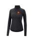 ფოტო #3 პროდუქტის Women's Black Clemson Tigers Core Quinn Raglan Quarter-Zip Top