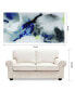 'Blue Splash' Frameless Free Floating Tempered Art Glass Wall Art - 72" x 36''