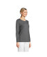 ფოტო #5 პროდუქტის Women's Tall Relaxed Supima Cotton T-Shirt
