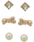 Snowflake Ornament & Gold-Tone 3-Pc. Earrings Set