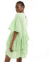 Фото #2 товара Native Youth ruffle detail gingham mini smock dress in green