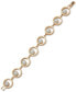 ფოტო #1 პროდუქტის Gold-Tone Imitation Pearl Circle Link Bracelet