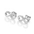 Charming sterling silver stud earrings with diamonds Infinitely Much Loved DE731