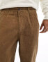 Фото #2 товара Farah hawtin corduroy tapered cropped trousers in brown