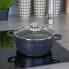 Фото #2 товара Kinghoff KH-1593 Marble Saucepan 2.3 L 20 cm with Glass Lid Marble Coating