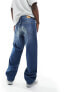 Фото #7 товара Weekday Galaxy baggy fit straight leg jeans in blue era