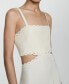 ფოტო #4 პროდუქტის Women's Lace Detail Slit Dress