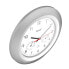 Фото #2 товара Цифровые часы настенные Mebus 19450 - круглые - серебристые - белые - пластиковые - современные - на батарейках