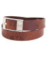 Фото #1 товара Men's Mississippi State Bulldogs Brandish Leather Belt - Brown