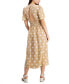 Фото #2 товара Juniors' Polka-Dot Cutout-Back Smocked-Waist Dress