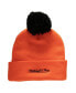 Фото #2 товара Men's Orange Philadelphia Flyers Punch Out Cuffed Knit Hat with Pom