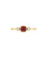Cushion Garnet Gemstone Round Natural Diamond 14K Yellow Gold Birthstone Ring