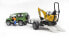 Фото #5 товара Bruder Land Rover Defender with trailer - CAT and man - Green,Yellow - 4 yr(s)