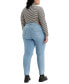 Фото #5 товара Trendy Plus Size 724 High-Rise Straight-Leg Jeans