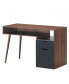 Фото #1 товара Computer Desk PC Writing Table Drawer and Cabinet with Wood Legs