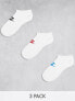 Nike Sportswear Everyday Essential no-show socks in white and multi mix