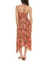 Фото #2 товара A.L.C. Silk Violet Maxi Dress Women's Orange 6