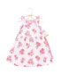 Toddler Girl Sleeveless Cotton Dresses 2pk, Soft Pink Roses
